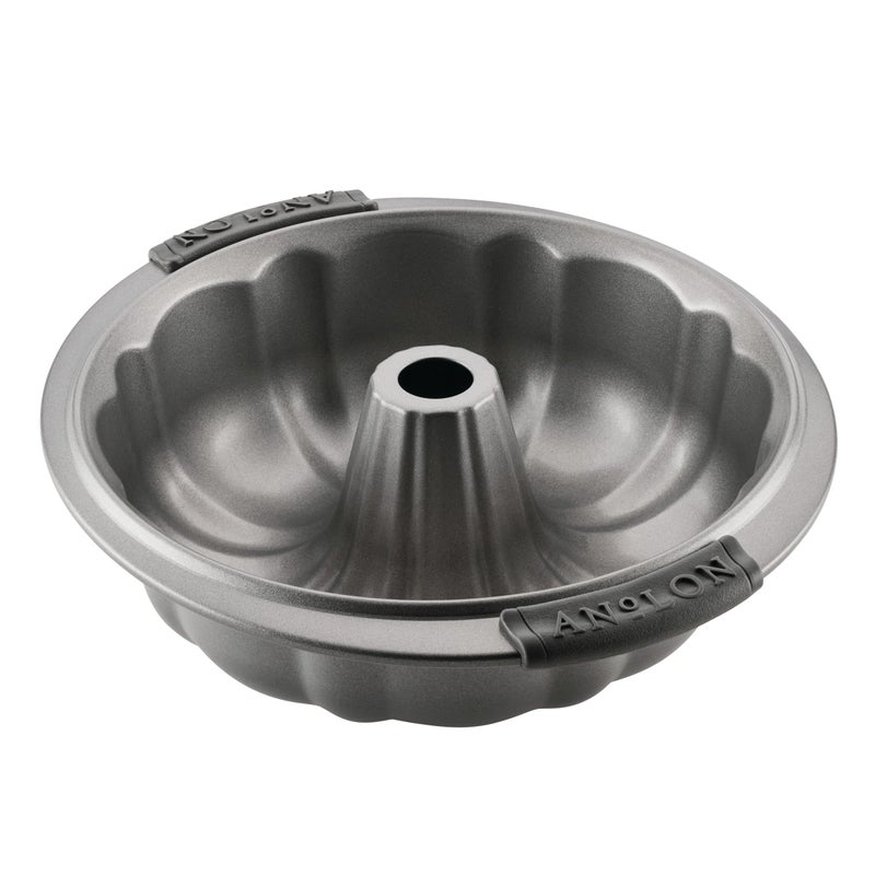 Anolon Advanced Nonstick Fluted Mold Baking Pan, 9.5 Inch, Gray, Carbon Steel - Image 1
